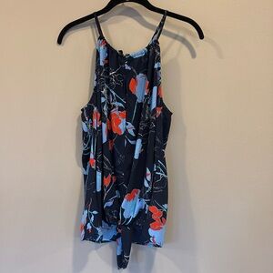 Allison Floral Tie-Front Tank – Size Small